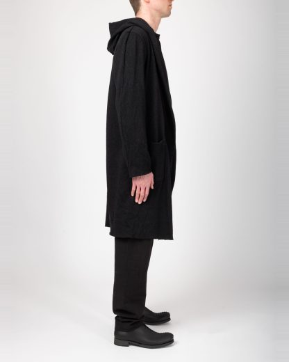 MA+ Maurizio Amadei NC328 NCP Men Hooded Cardigan Jacket Herren Jacke cotton paper black hide m 5