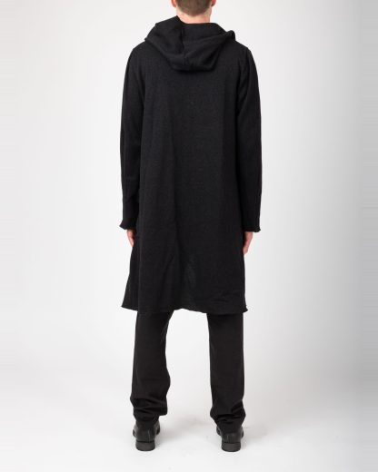 MA+ Maurizio Amadei NC328 NCP Men Hooded Cardigan Jacket Herren Jacke cotton paper black hide m 6