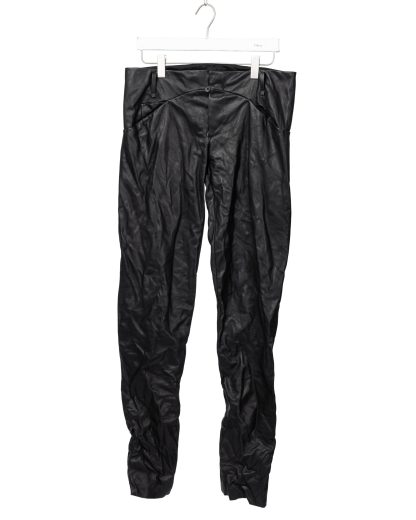 MA+ Maurizio Amadei P211 SY 1.0 Men 5 Pocket Medium Fit Pants Herren Leder Hose cow leather black hide m 1