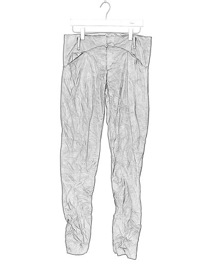 MA+ Maurizio Amadei P211 SY 1.0 Men 5 Pocket Medium Fit Pants Herren Leder Hose cow leather black hide m 2