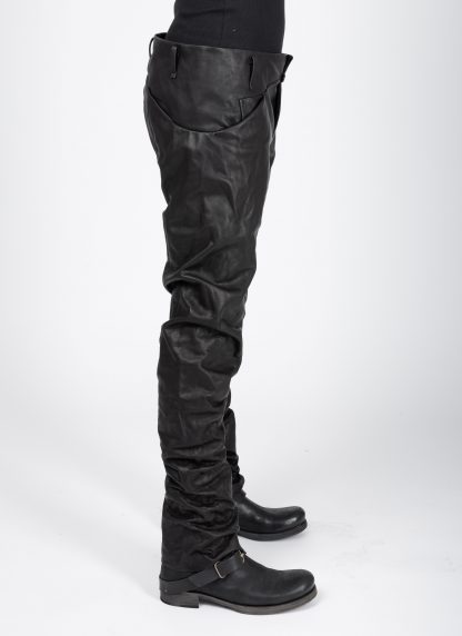 MA+ Maurizio Amadei P211 SY 1.0 Men 5 Pocket Medium Fit Pants Herren Leder Hose cow leather black hide m 5