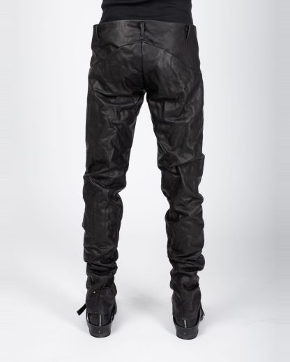 MA+ Maurizio Amadei P211 SY 1.0 Men 5 Pocket Medium Fit Pants Herren Leder Hose cow leather black hide m 6