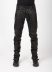 MA+ Maurizio Amadei P211+ SY 1.0 Men 5 Pocket Medium Fit Pants With Silver Crosses Herren Leder Hose cow leather black hide m 4