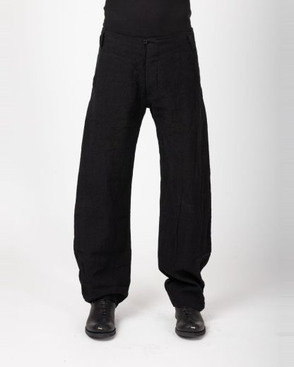 MA+ Maurizio Amadei P431 LCM4 Men 6 Pocket Wide Pants Herren Hose Trousers cotton black hide m 3