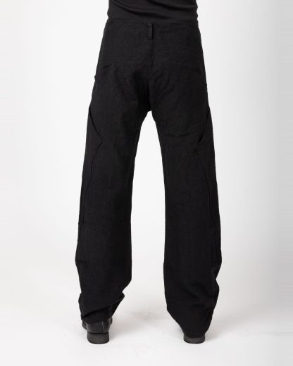 MA+ Maurizio Amadei P431 LCM4 Men 6 Pocket Wide Pants Herren Hose Trousers cotton black hide m 5