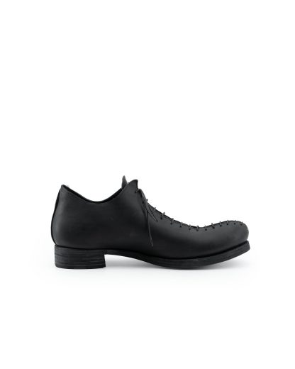 MA+ Maurizio Amadei S1Q1 VA15 Men Lace Stitched Shoe Shoe Derby Herren Schuh vachetta cow leather black hide m 6