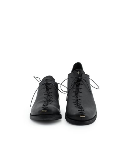 MA+ Maurizio Amadei S1Q1 VA15 Men Lace Stitched Shoe Shoe Derby Herren Schuh vachetta cow leather black hide m 7
