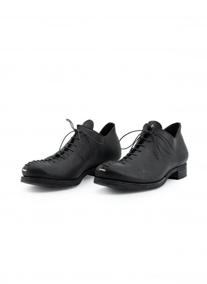 MA+ Maurizio Amadei S1Q1 VA15 Men Lace Stitched Shoe Shoe Derby Herren Schuh vachetta cow leather black hide m 8