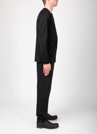 MA+ Maurizio Amadei T261D JCL10 Men Henley Raglan Long Sleeve Medium Fit T Shirt Herren tee cotton black hide m 4