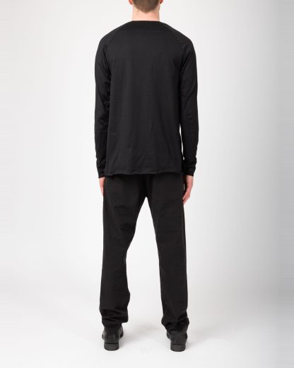 MA+ Maurizio Amadei T261D JCL10 Men Henley Raglan Long Sleeve Medium Fit T Shirt Herren tee cotton black hide m 5