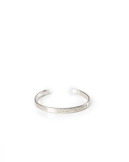 MA+ Maurizio Amadei AB050 Thin Cross Carved Silver Bracelet Armreif 925 sterling silver hide m 1