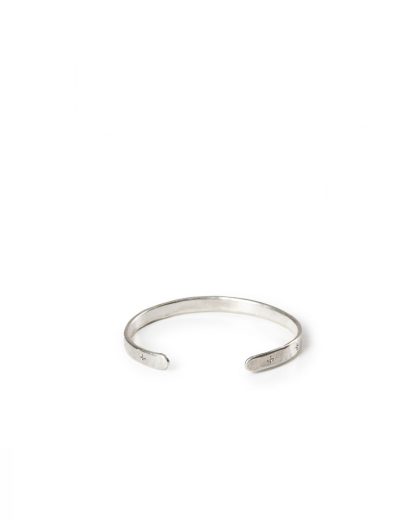 MA+ Maurizio Amadei AB050 Thin Cross Carved Silver Bracelet Armreif 925 sterling silver hide m 2