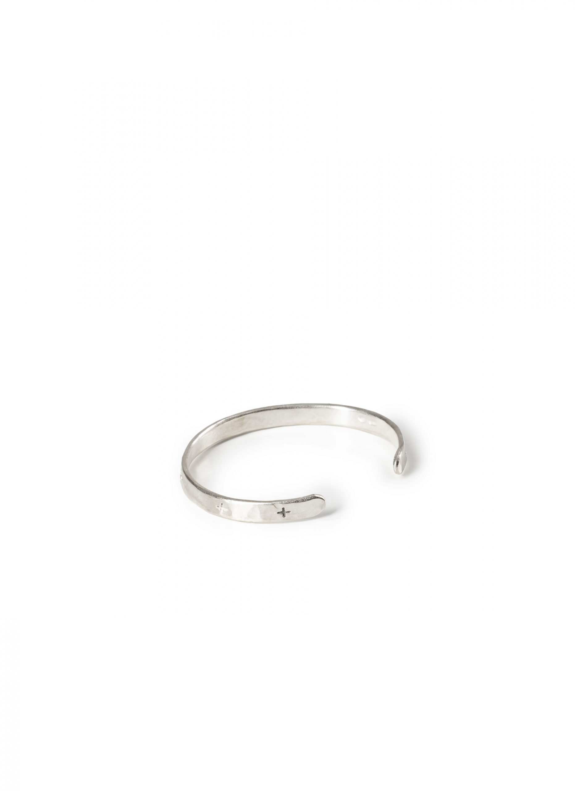 MA+ Maurizio Amadei AB050 Thin Cross Carved Silver Bracelet Armreif 925 sterling silver hide m 3