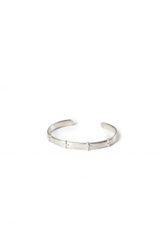 MA+ Maurizio Amadei AB058 Thin Silver Stitched Cross Silver Bangle Bracelet Armreif 925 sterling silver hide m 1