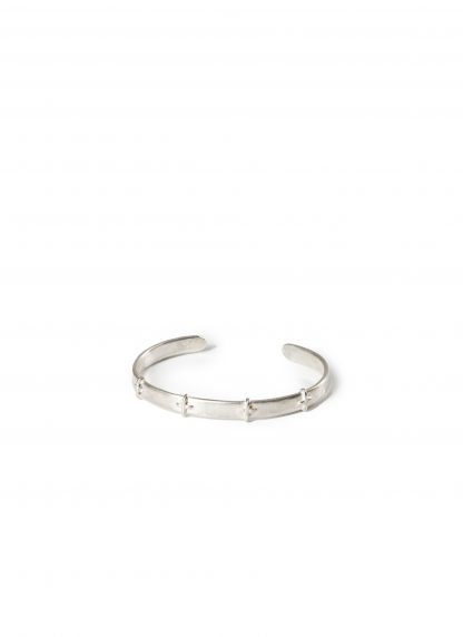 MA+ Maurizio Amadei AB058 Thin Silver Stitched Cross Silver Bangle Bracelet Armreif 925 sterling silver hide m 1