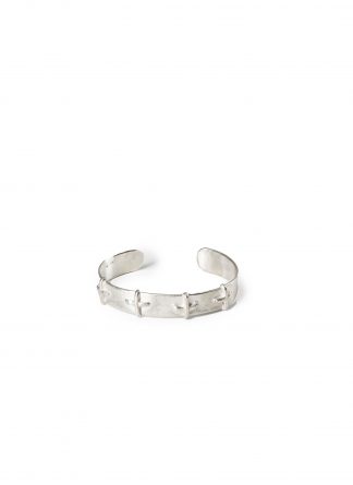MA+ Maurizio Amadei AB18 Silver Stitched Cross Bracelet Bangle Armreif 925 sterling silver hide m 1