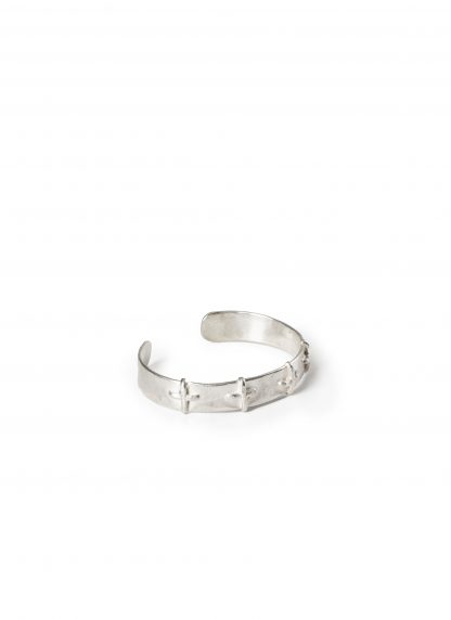MA+ Maurizio Amadei AB18 Silver Stitched Cross Bracelet Bangle Armreif 925 sterling silver hide m 2