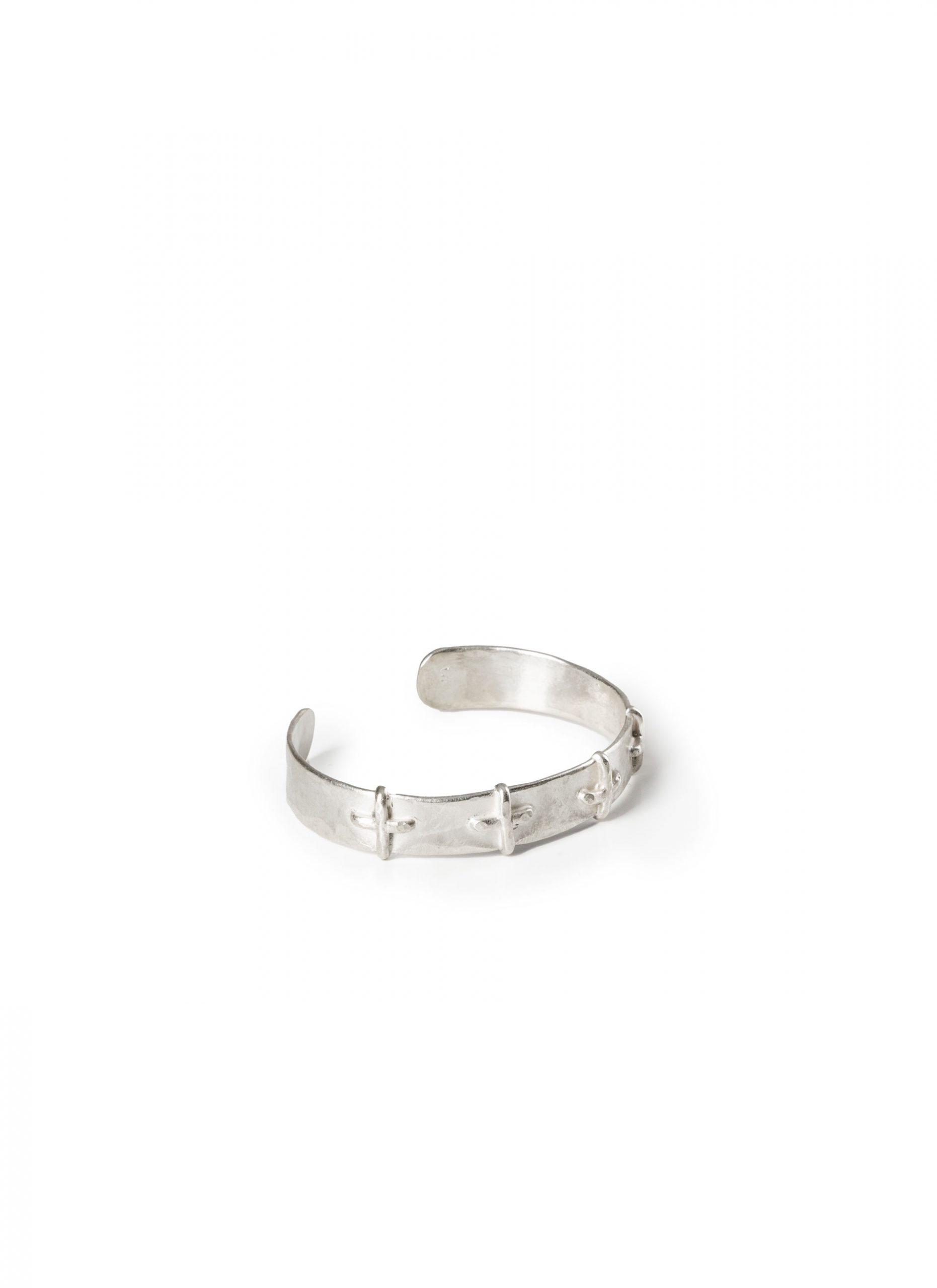 MA+ Maurizio Amadei AB18 Silver Stitched Cross Bracelet Bangle Armreif 925 sterling silver hide m 2