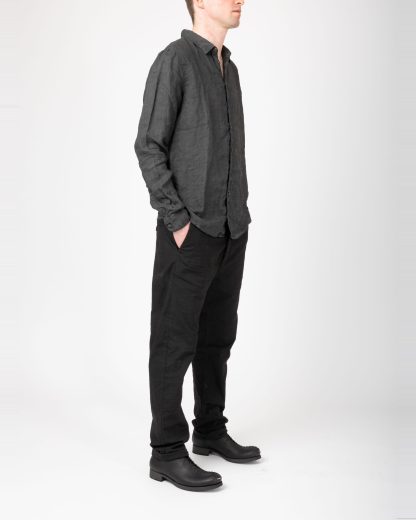 POEME BOHEMIEN SH 01 T 202 80 Men Regular Fit Shirt Herren Hemd linen grey hide m 4