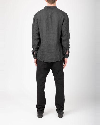 POEME BOHEMIEN SH 01 T 202 80 Men Regular Fit Shirt Herren Hemd linen grey hide m 6