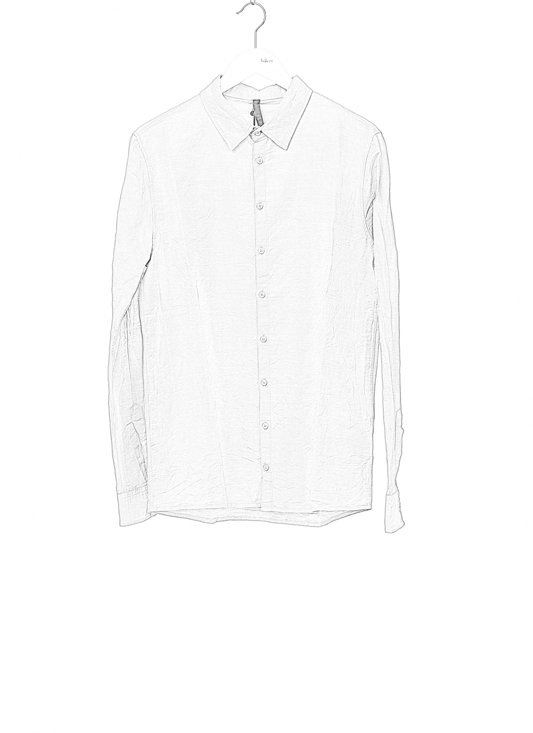 POEME BOHEMIEN SH 01 T 212 60 Men Regular Fit Shirt Herren Hemd cotton linen ice grey hide m 2