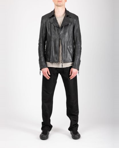 Layer 0 Men LR Chiodo Jacket Biker Herren Leder Jacke horse leather black hide m 4