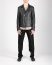 Layer 0 Men LR Chiodo Jacket Biker Herren Leder Jacke horse leather black hide m 5