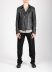Layer 0 Men LR Chiodo Jacket Biker Herren Leder Jacke horse leather black hide m 5