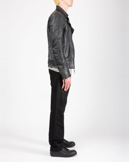 Layer 0 Men LR Chiodo Jacket Biker Herren Leder Jacke horse leather black hide m 8
