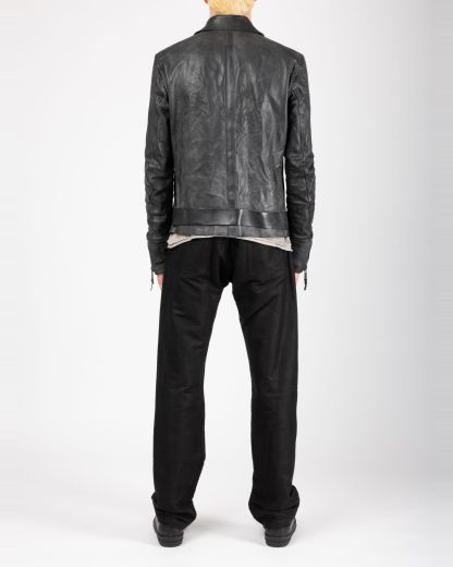 Layer 0 Men LR Chiodo Jacket Biker Herren Leder Jacke horse leather black hide m 9