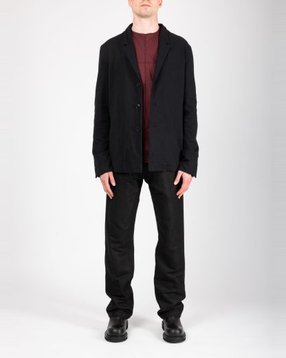 MA+ Maurizio Amadei J1120 MJP1 3 Button Straight Jacket Men Blazer Herren Jacke cotton black hide m 3