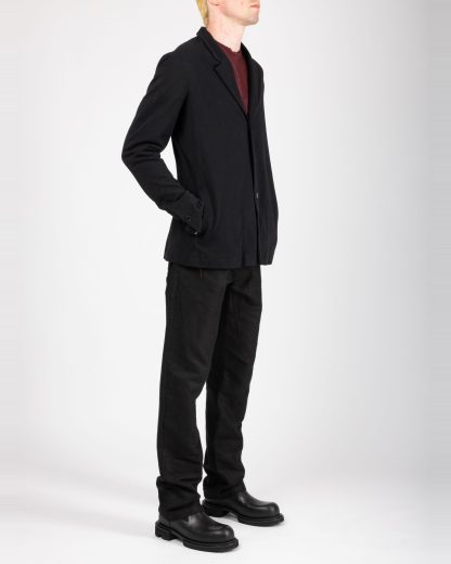 MA+ Maurizio Amadei J1120 MJP1 3 Button Straight Jacket Men Blazer Herren Jacke cotton black hide m 5