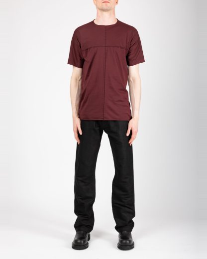 MA+ Maurizio Amadei T211C CM JCL10 Men Hand Stitched One Piece Short Sleeve T Shirt Herren tshirt tee cotton aubergine hide m 3
