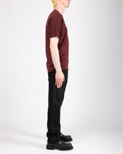 MA+ Maurizio Amadei T211C CM JCL10 Men Hand Stitched One Piece Short Sleeve T Shirt Herren tshirt tee cotton aubergine hide m 4