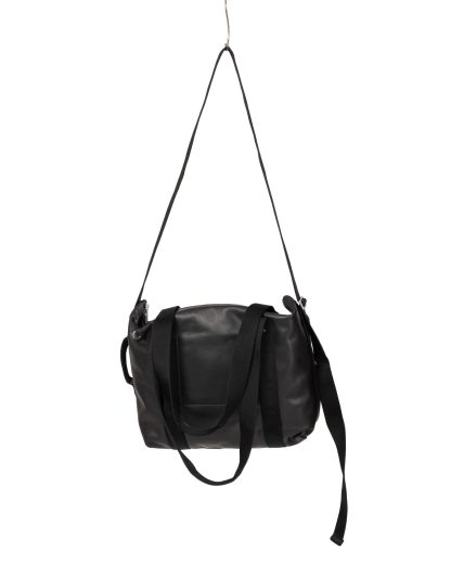 RICK OWENS RA02F0961 LCN 09 Tower Trolley Bag Tasche calf leather black hide m 1