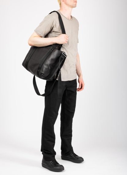 RICK OWENS RA02F0961 LCN 09 Tower Trolley Bag Tasche calf leather black hide m 5