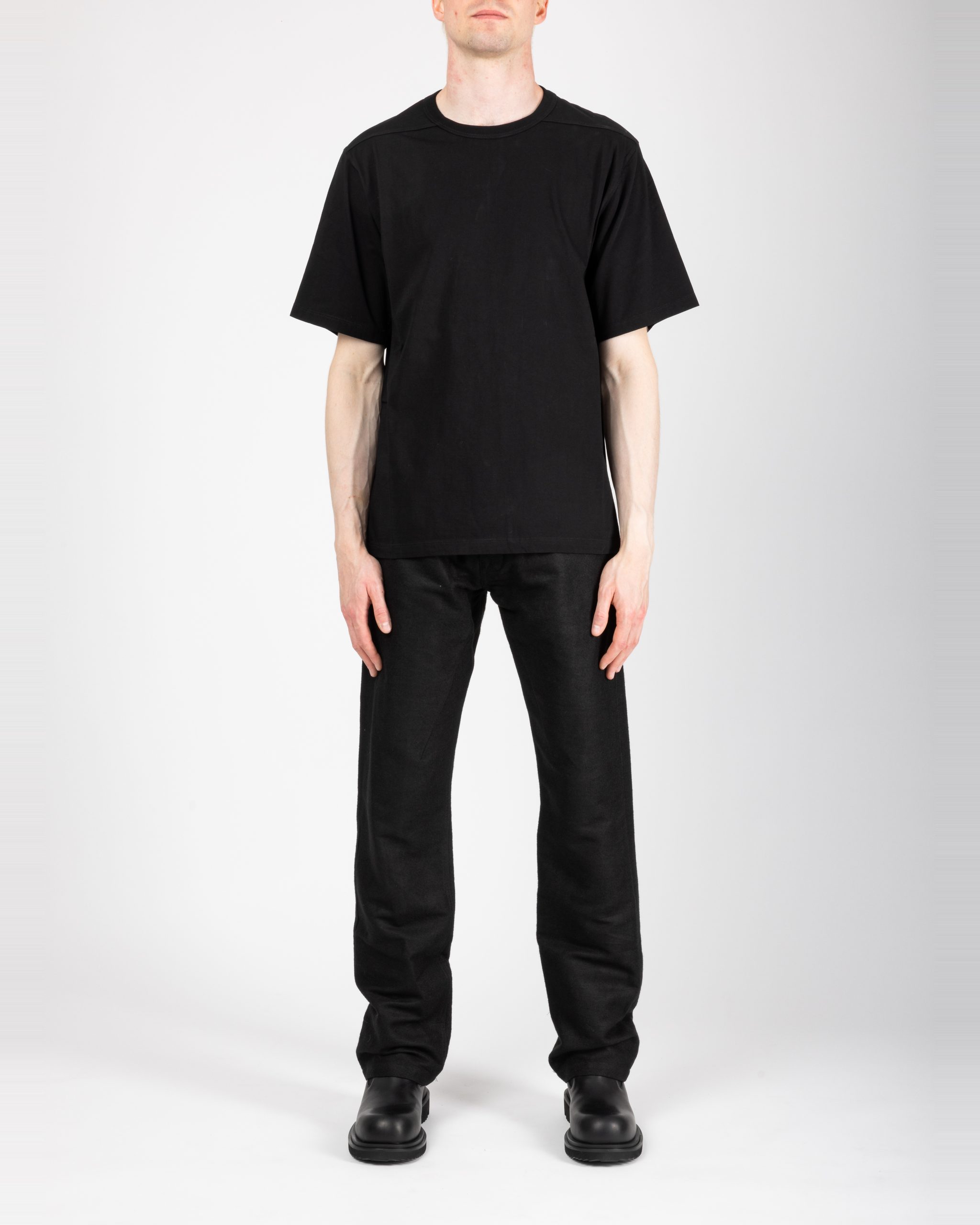 RICK OWENS RU02F4232 JA 09 Tower Brad T Shirt Men Herren Tee cotton black hide m 3