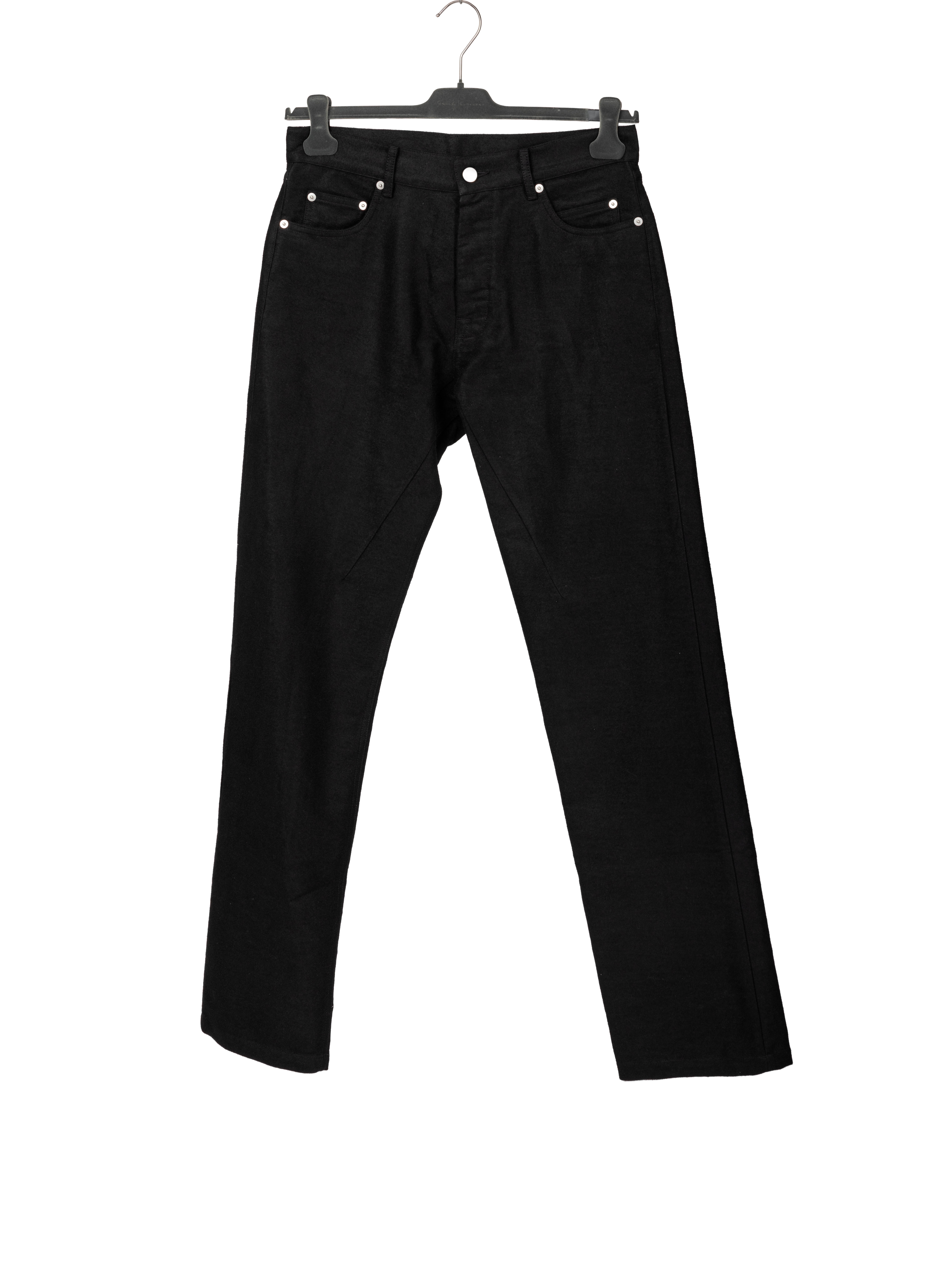 RICK OWENS RU02F4399 MOR 09 Tower Kurdt Pants Herren Hose Jeans ramie cotton black hide m 1