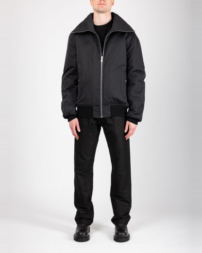 RICK OWENS RU02F4751 MU 09 Tower Dracuflight Bomber Jacket Padded Herren Jacke nylon cotton black hide m 4