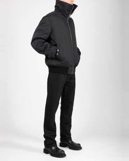RICK OWENS RU02F4751 MU 09 Tower Dracuflight Bomber Jacket Padded Herren Jacke nylon cotton black hide m 6