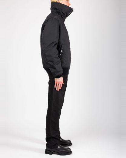 RICK OWENS RU02F4751 MU 09 Tower Dracuflight Bomber Jacket Padded Herren Jacke nylon cotton black hide m 7