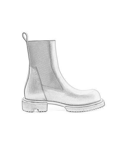 RICK OWENS RU02F4822 LOO 09 Tower Chelsea Boot Beatle Gabe Men Shoe Herren Schuh Stiefel calf leather black hide m 2
