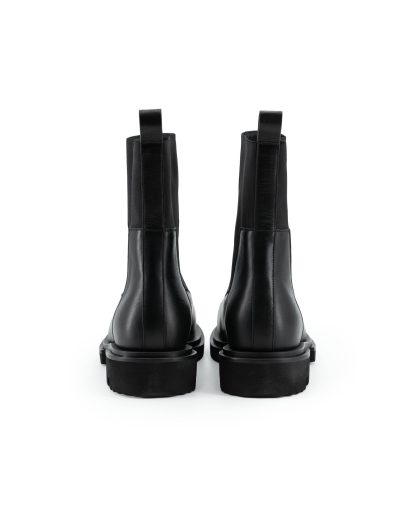 RICK OWENS RU02F4822 LOO 09 Tower Chelsea Boot Beatle Gabe Men Shoe Herren Schuh Stiefel calf leather black hide m 5