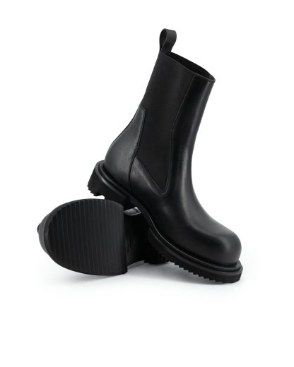 RICK OWENS RU02F4822 LOO 09 Tower Chelsea Boot Beatle Gabe Men Shoe Herren Schuh Stiefel calf leather black hide m 8