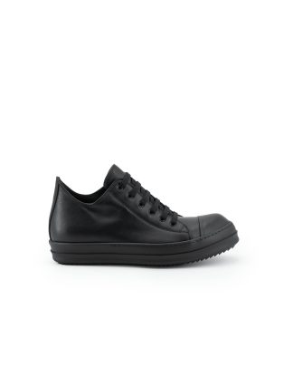 RICK OWENS RU02F4891 LCO 09 Tower Low Sneaker Men Herren Schuh cow leather full black hide m 1