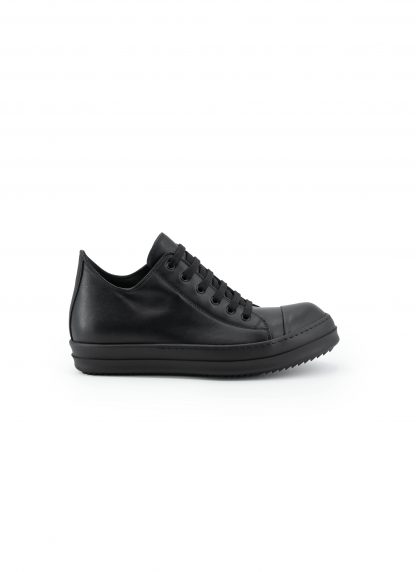 RICK OWENS RU02F4891 LCO 09 Tower Low Sneaker Men Herren Schuh cow leather full black hide m 1