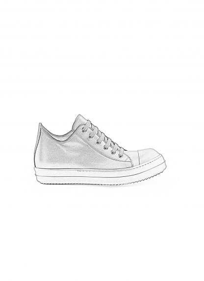 RICK OWENS RU02F4891 LCO 09 Tower Low Sneaker Men Herren Schuh cow leather full black hide m 2