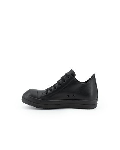 RICK OWENS RU02F4891 LCO 09 Tower Low Sneaker Men Herren Schuh cow leather full black hide m 3