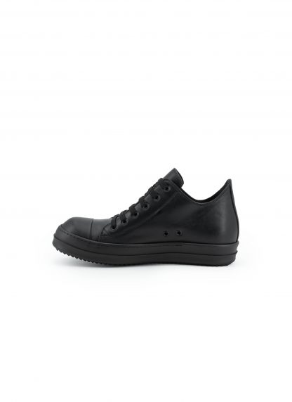 RICK OWENS RU02F4891 LCO 09 Tower Low Sneaker Men Herren Schuh cow leather full black hide m 3