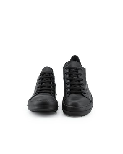 RICK OWENS RU02F4891 LCO 09 Tower Low Sneaker Men Herren Schuh cow leather full black hide m 4